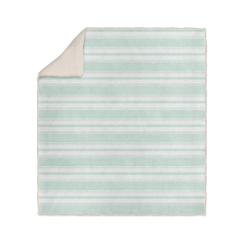 Latex - filled comforters with a bouncy texture and good supportCLASSIC STRIPE MINT Sherpa Comforter - 30X40