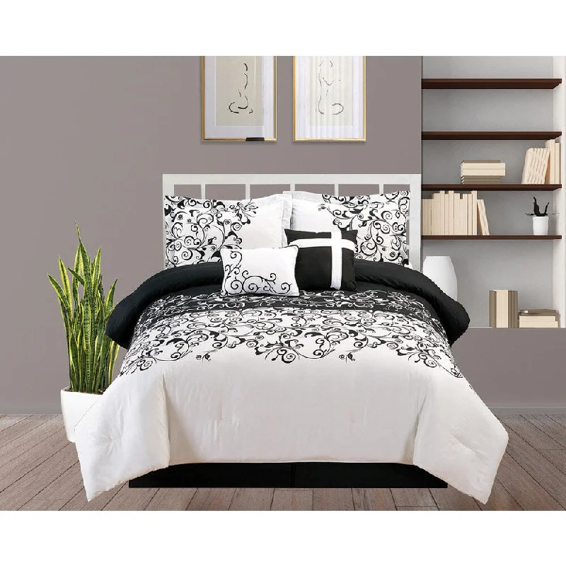 Latex - filled comforters with a bouncy texture and good supportDaly 6-piece Comforter Set