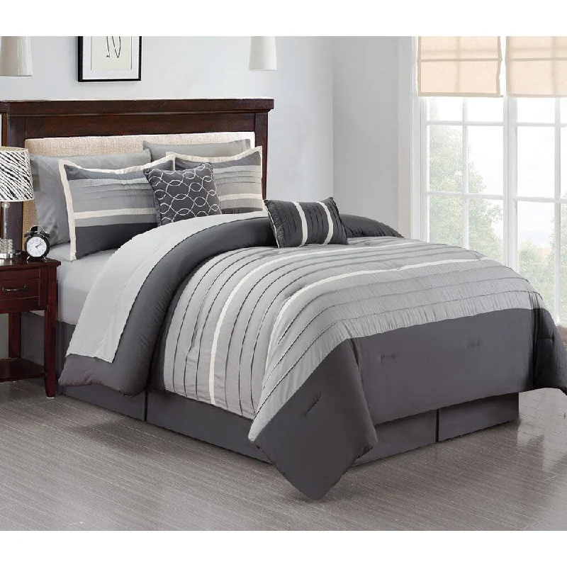 King - size comforters to fit large king - sized beds perfectlyDaytona Grey 10-piece Bed-in-Bag