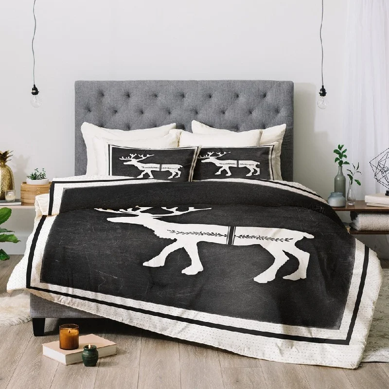 Cotton - filled comforters for a breathable and natural sleep experienceDeny Designs Reindeer 3-Piece Comforter Set