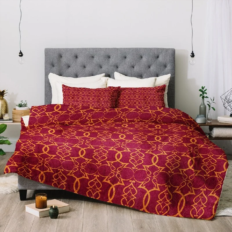 Bamboo - fiber - filled comforters with antibacterial and breathable qualitiesDeny Designs Trellis 3-Piece Comforter Set