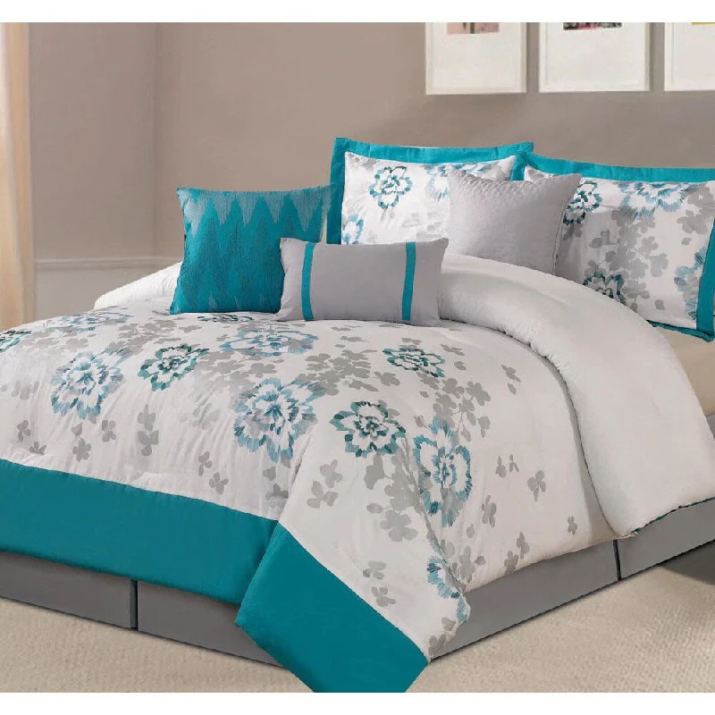 Microfiber - filled comforters that are lightweight and easy to care forEastland 7-piece Comforter Set