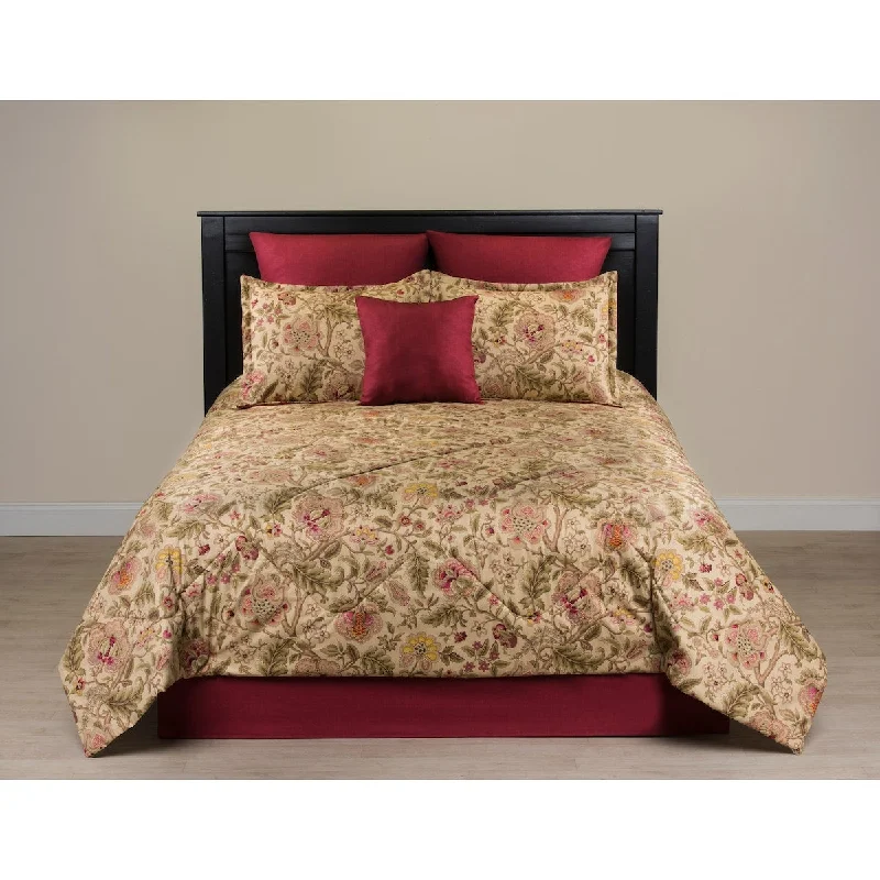 Down - filled comforters for supreme warmth and lightnessEmpress traditional floral motif comforter set