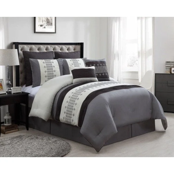 Down - filled comforters for supreme warmth and lightnessGeneva 8-piece Queen Size Comforter Set