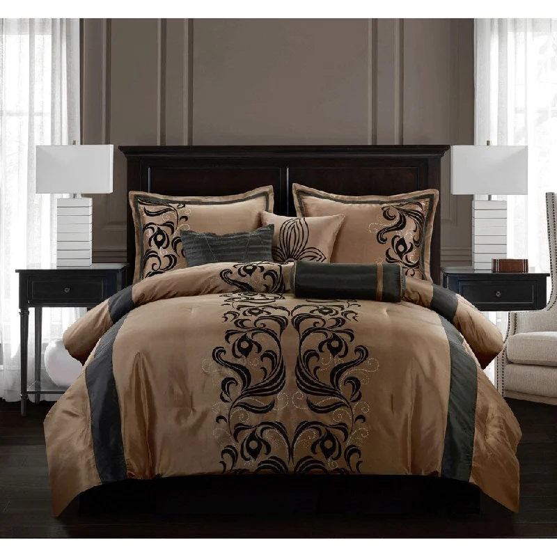 Goose down comforters known for their superior quality and insulationHelda 7-Piece Comforter Set