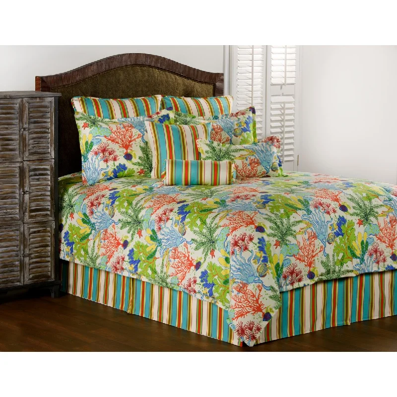 King - size comforters to fit large king - sized beds perfectlyIsland Breeze tropical comforter mini set