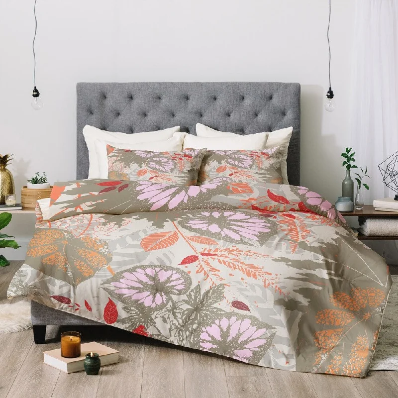 Synthetic - filled comforters like polyester for affordability and hypoallergenic propertiesIveta Abolina Alocasia Garden Comforter Set -King