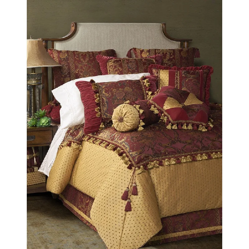 Duck down comforters with a softer feel and good warmth retentionJennifer Taylor Red Basket Oversized 9-piece Comforter Set