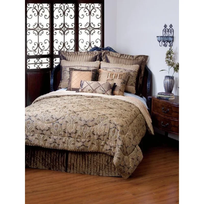 Duck down comforters with a softer feel and good warmth retentionJennifer Taylor Valenciaga 4-piece Comforter Set