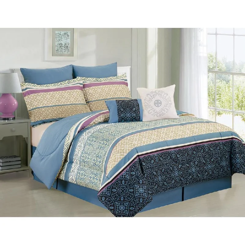 Microfiber - filled comforters that are lightweight and easy to care forLarchmont 8-piece Comforter Set