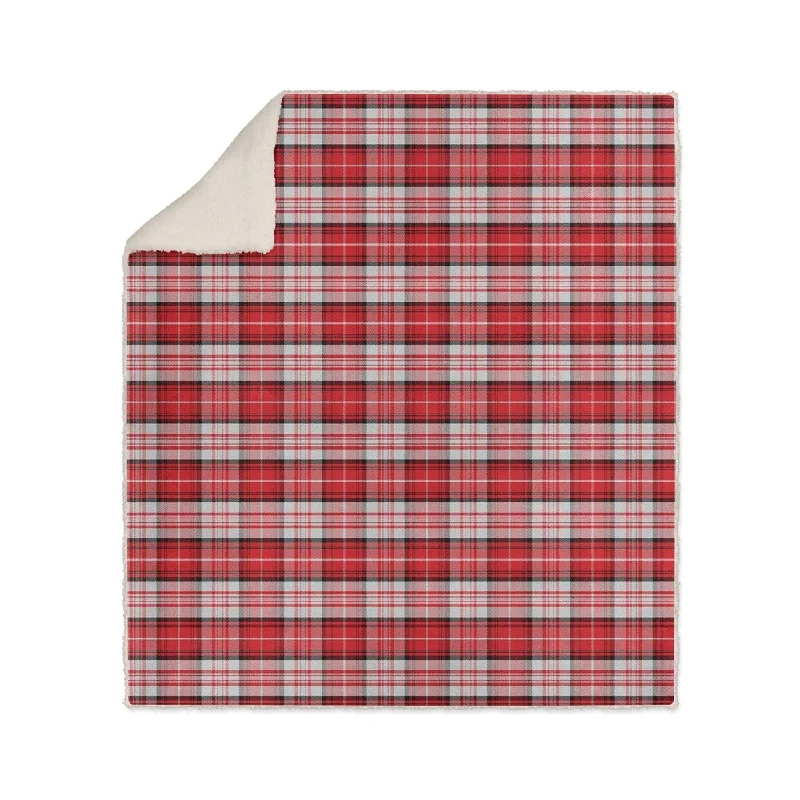 Duck down comforters with a softer feel and good warmth retentionMAD PLAID FIVE Sherpa Comforter