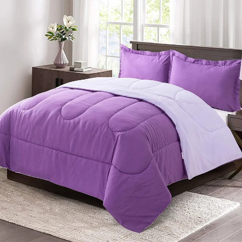 Cotton - filled comforters for a breathable and natural sleep experienceMagenta 3 pc Queen Comforter Set