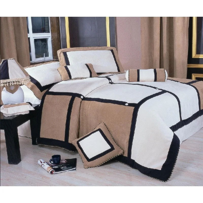 King - size comforters to fit large king - sized beds perfectlyMariah 7-Piece Comforter Set