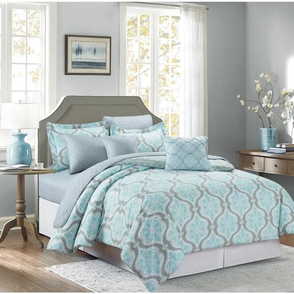 Down - filled comforters for supreme warmth and lightnessMarina Mineral 8-piece Comforter Set