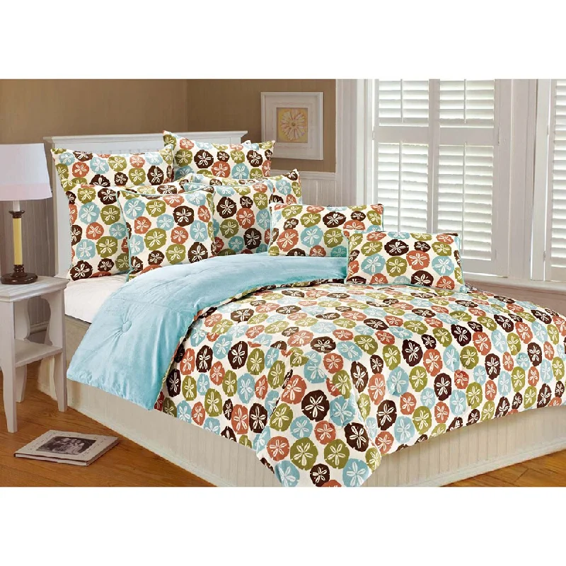 Goose down comforters known for their superior quality and insulationMicroplush Sand Dollars 3-piece Comforter Set