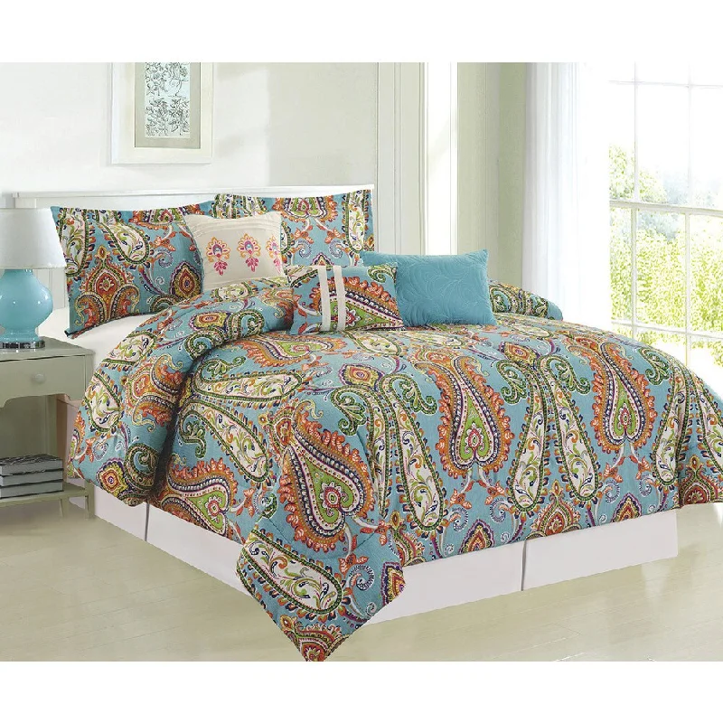 Duck down comforters with a softer feel and good warmth retentionMystic 6-piece Comforter Set