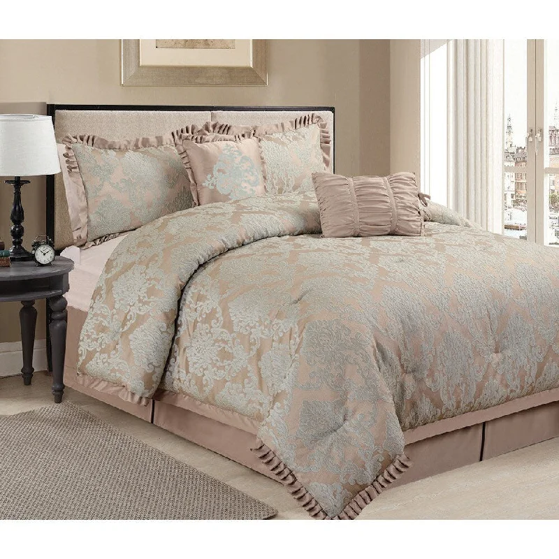 Synthetic - filled comforters like polyester for affordability and hypoallergenic propertiesNadina 6-piece Comforter Set