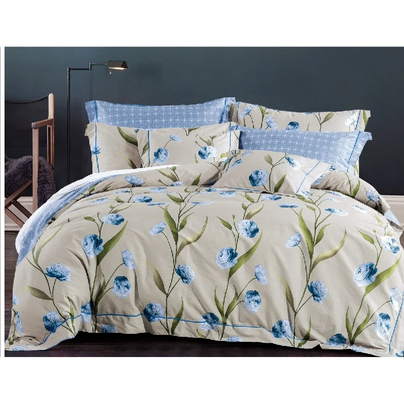 Latex - filled comforters with a bouncy texture and good supportNancy 100% Cotton Comforter Set