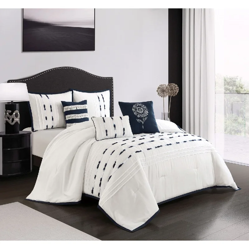 Silk - filled comforters for a luxurious and smooth touchNanshing Beatrice 6-Piece Modern Minimalist Comforter Set