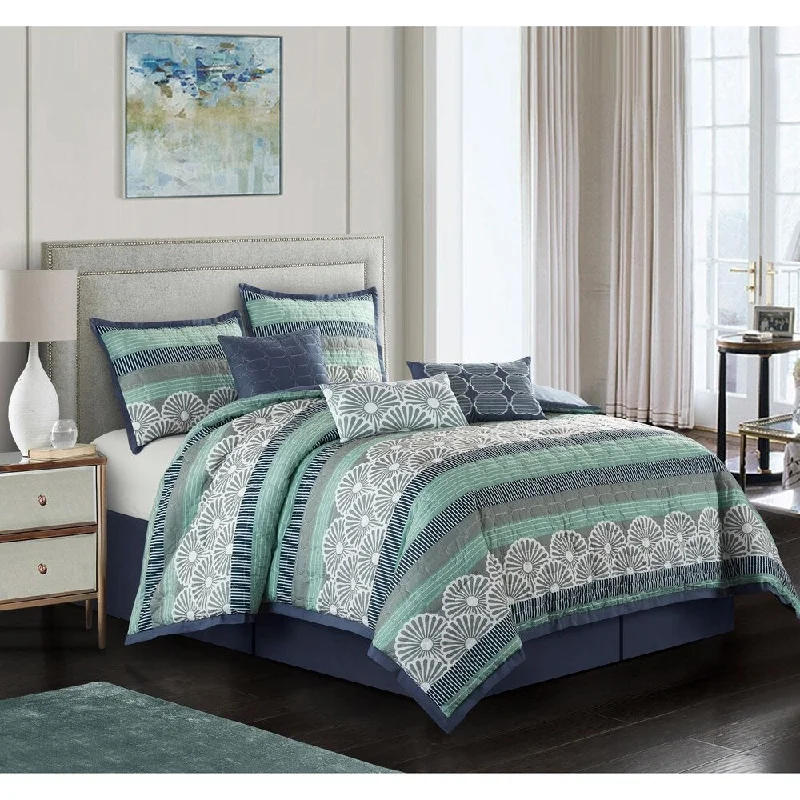 Full - size comforters suitable for full - sized beds in guest rooms or small bedroomsNanshing Mae 7 Piece Comforter Set