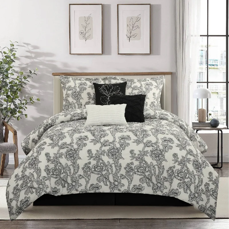 Duck down comforters with a softer feel and good warmth retentionNanshing Meritt 7 Piece Modern Floral Comforter Set