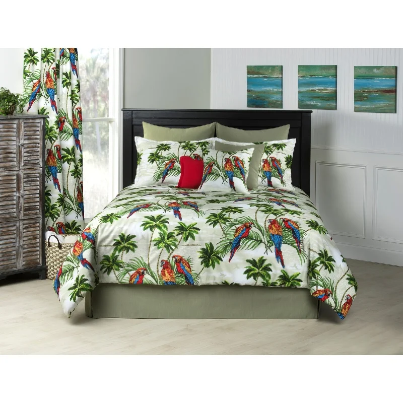 Queen - size comforters for standard queen - sized mattressesParrots island comforter set