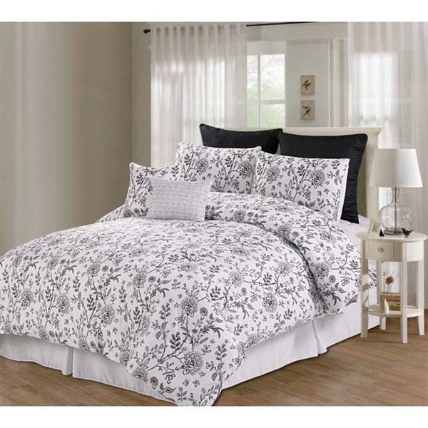 Down - filled comforters for supreme warmth and lightnessPrinted Emerson Floral 8-piece Comforter Set