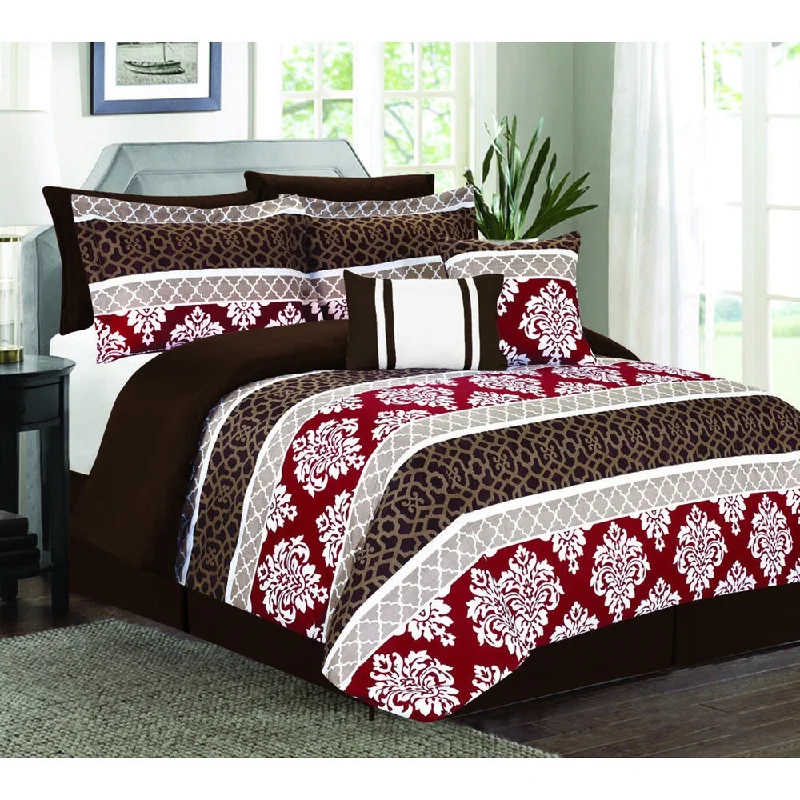 Microfiber - filled comforters that are lightweight and easy to care forRiverside Red 7-piece Comforter Set