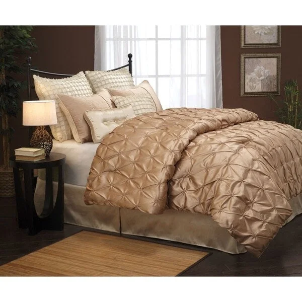 Duck down comforters with a softer feel and good warmth retentionRosalind 8-Piece Comforter Set