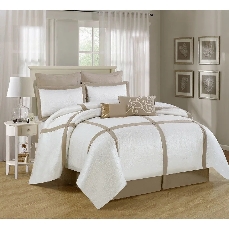 Bamboo - fiber - filled comforters with antibacterial and breathable qualitiesSymphony Tufted 8-piece Comforter Set