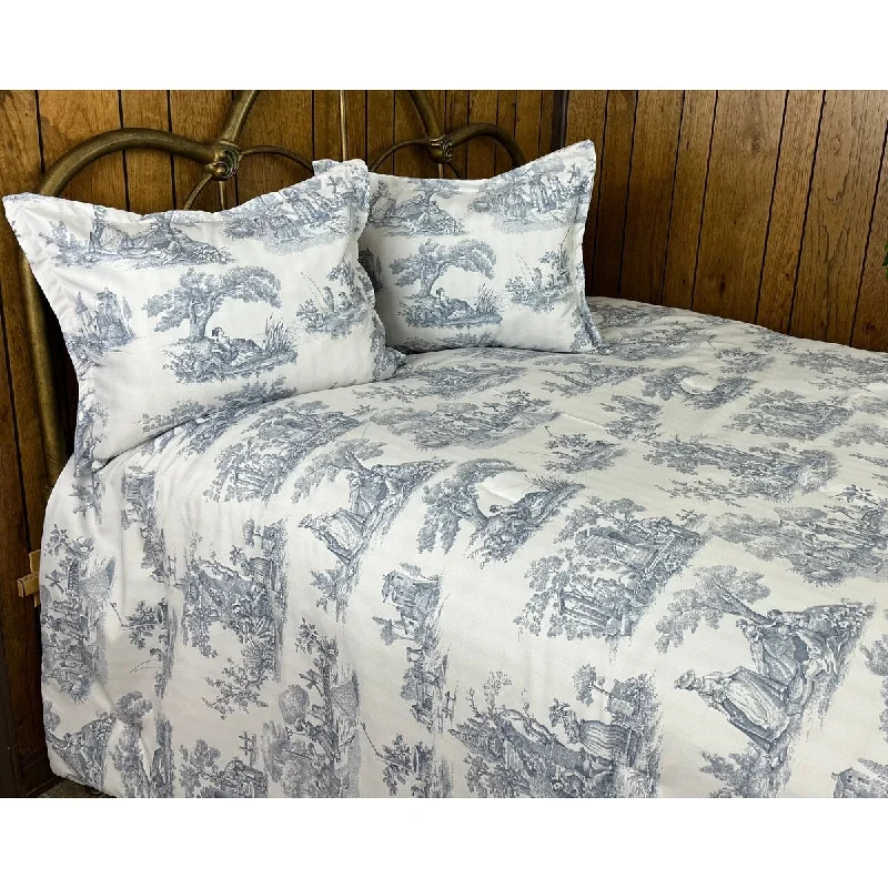 King - size comforters to fit large king - sized beds perfectlyToile cool gray comforter set