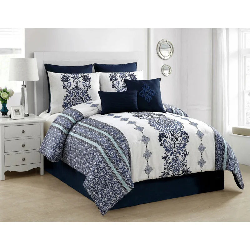 Goose down comforters known for their superior quality and insulationTorrance 8-piece Comforter Set