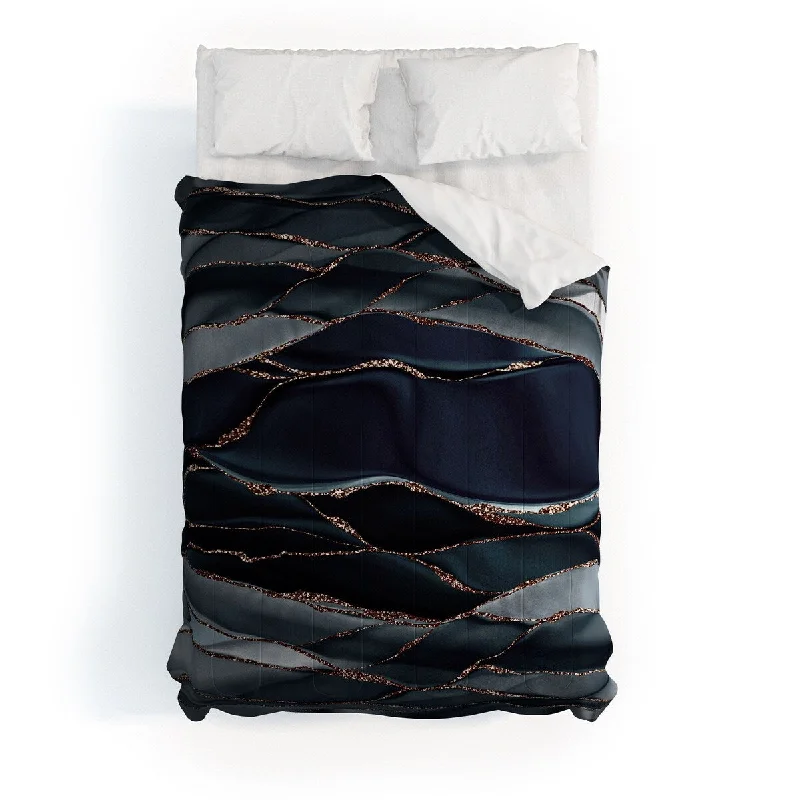 King - size comforters to fit large king - sized beds perfectlyUtart Midnight Marble Deep Ocean Waves Made To Order Full Comforter