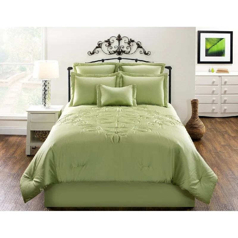 Cotton - filled comforters for a breathable and natural sleep experienceWaldorf Solid Green Cotton comforter set