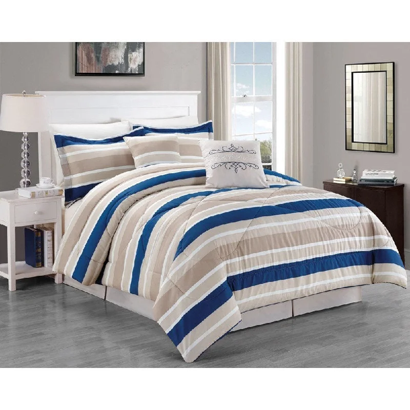 Full - size comforters suitable for full - sized beds in guest rooms or small bedroomsWesley 6-piece Comforter Set